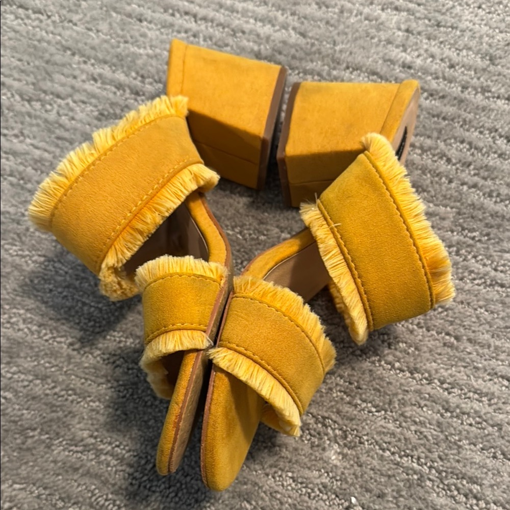 Yellow Women’s Fringe Sandals
